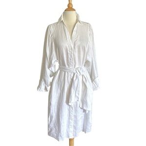 Johanna Ortiz | Dresses | Johanna Ortiz X Hm White Linen Shirt Dress  Oversized Minimalist Chic Size Xs | Poshmark